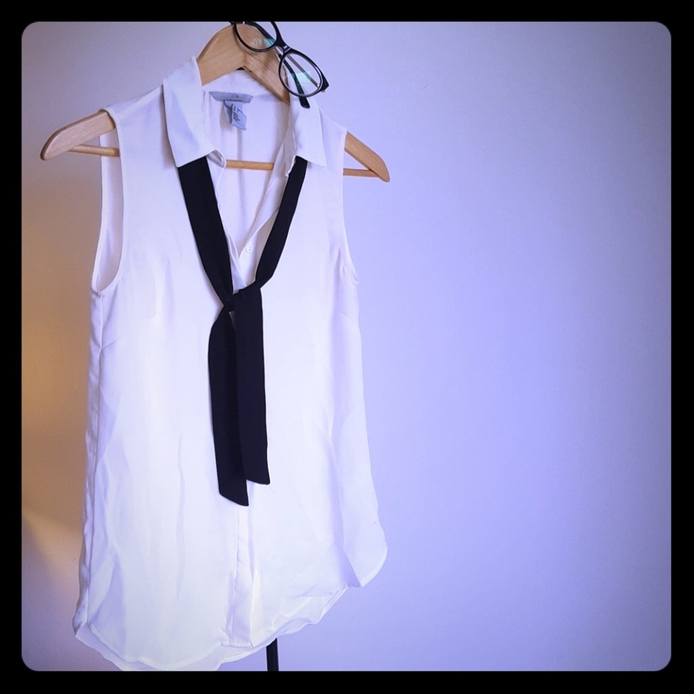 H&M tie-neck tank